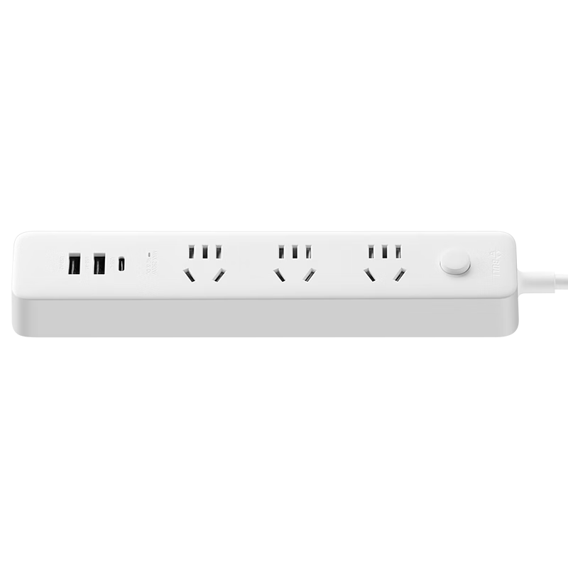 BULL New National Standard Xiaobai Pro USB Socket/power Strip/extension Cord/desk Power Strip GN-U2153 1C+2A+3 Five-Hole, Total Length 1.8 Meters with Master Switch, White