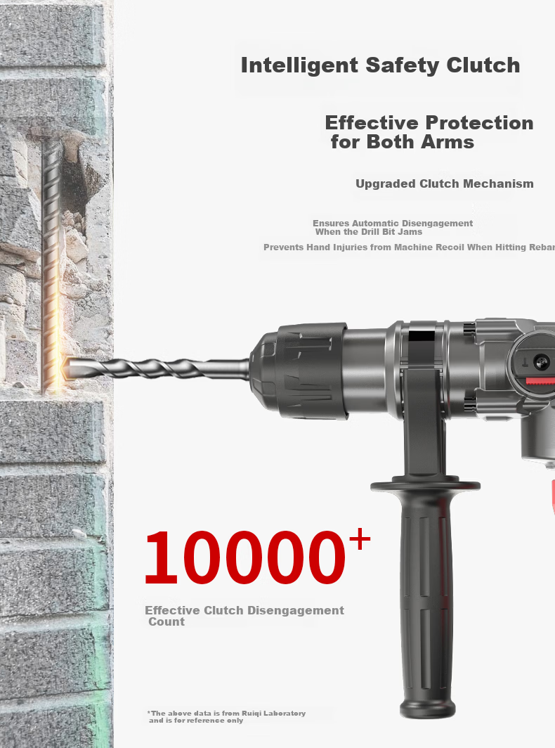 KEN 2832G Dual-Function 1200W High-Power Rotary Hammer and Chisel Industrial Multi-Function Electric Drill Tool Set 5