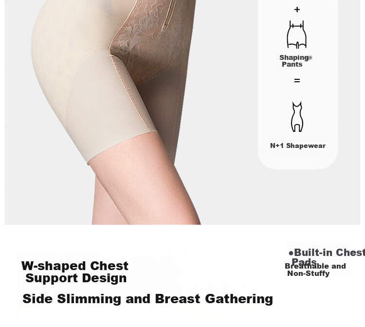 Tingmei One-Piece Shapewear Strong Abdomen Control Hip Lift Postpartum Waist Trainer Seamless Body Shaping Garment for Women 2XL 11
