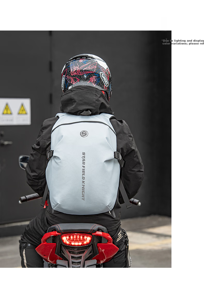 STAR FIELD KNIGHT Motorcycle Riding Helmet Bag Backpack Multifunctional Large Capacity Water-Resistant Travel Full-Face Helmet Shoulder Bag Knight Gear 29