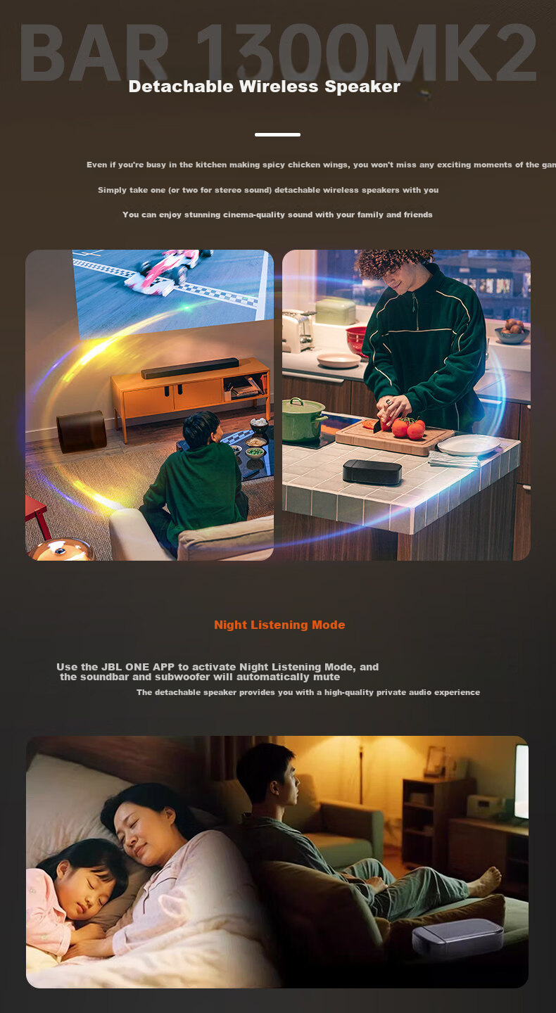 JBL Soundbar BAR 1300MK2 Dolby Atmos 11.1.4 Home Theater Soundbar Bluetooth Speaker Subwoofer Smart Computer Audio 10