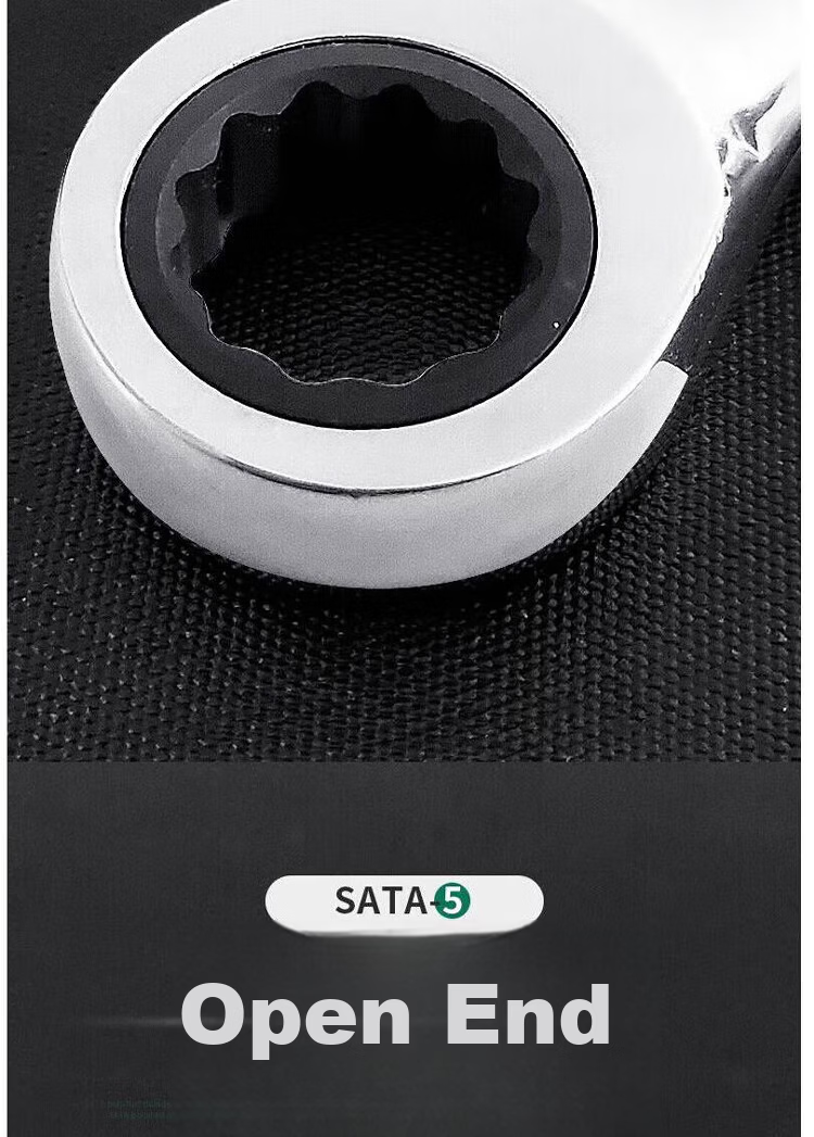 SATA 43206 Fully Polished Dual-Use Quick Ratchet Wrench 13MM 8