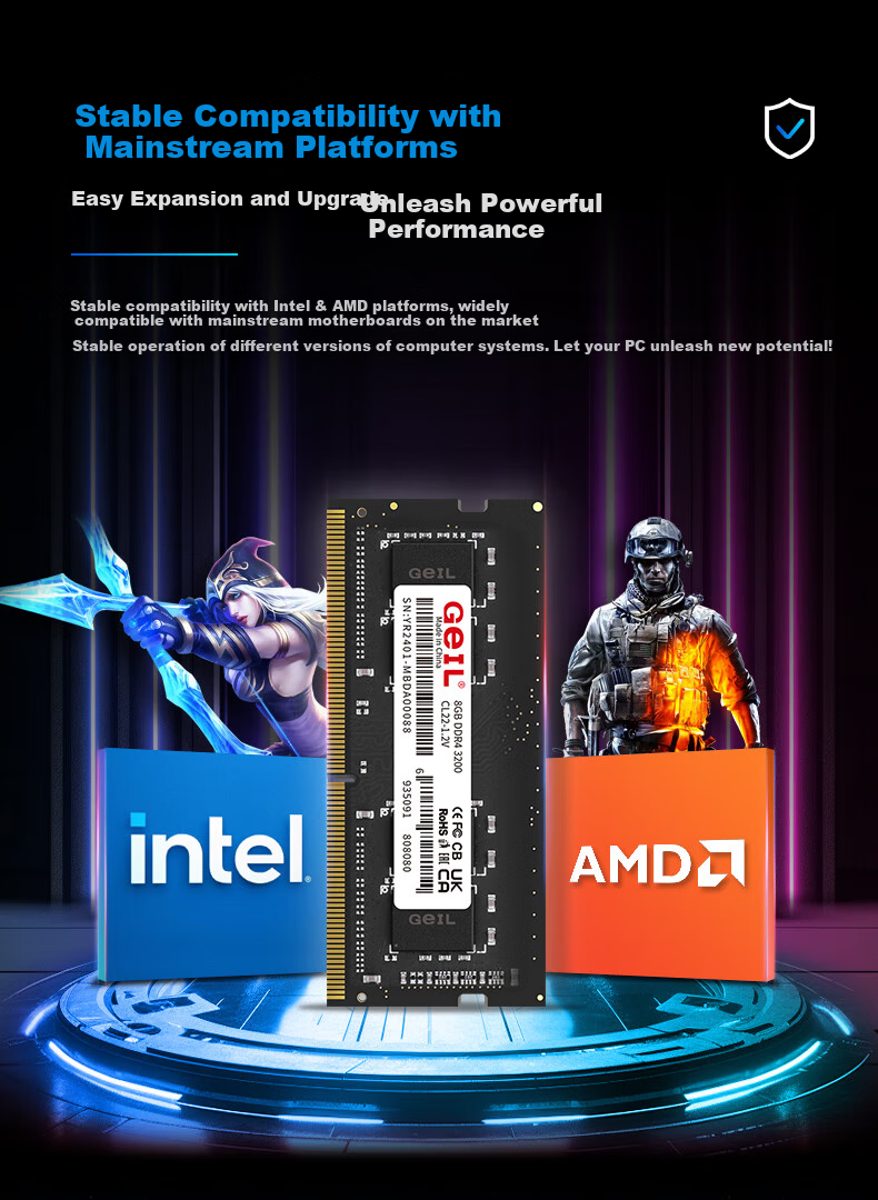 GEIL 32GB DDR4-3200 Laptop Memory Module Millennium Series 5
