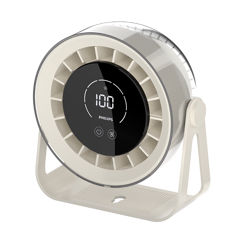 PHILIPS Desktop USB Small Fan Quiet Office Student Dormitory Rechargeable Wireless Home Large Air Circulation Fan ACR2122DF