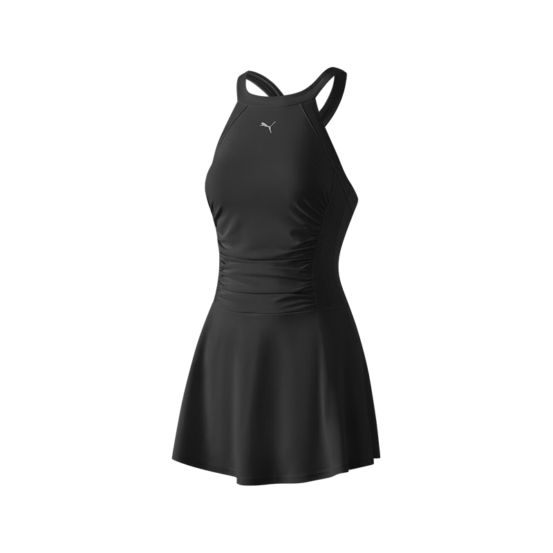 PUMA Women's One-Piece Swimsuit Slim Fit Backless UV Protection Beach Vacation Swimwear Anti-Exposure Hot Spring Bathing Suit
