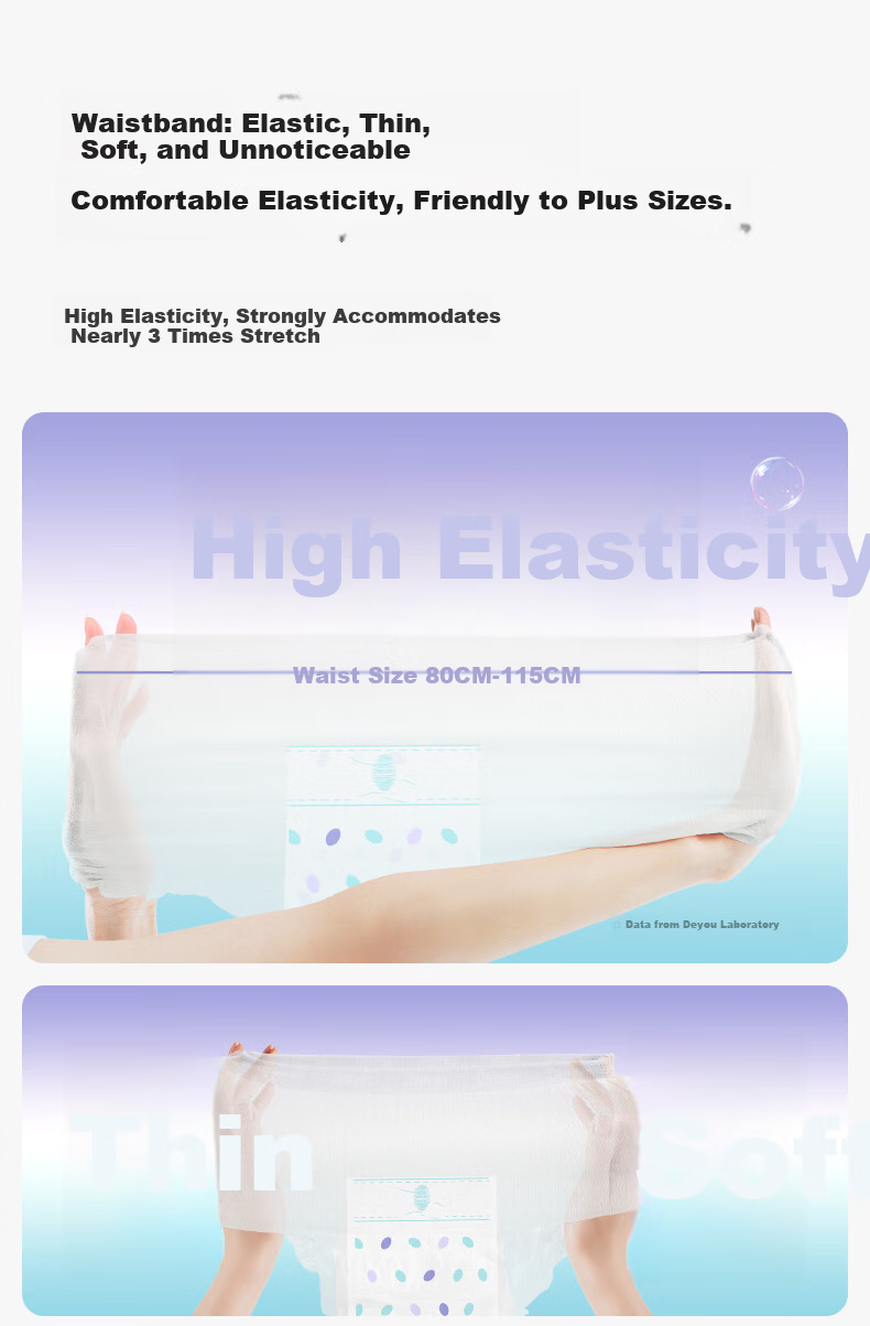 Deyou Women's Overnight Leak-Proof Ultra-Thin Menstrual Sleep Pants, XXL, 9 Pieces 6