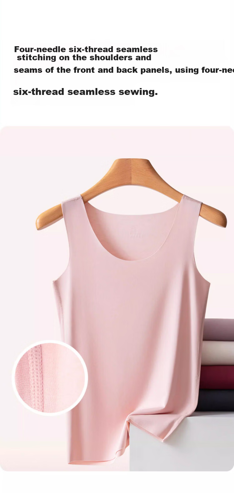 GUJIN Real Modal Ice Silk Camisole Women's Sleeveless Backless Versatile Blazer Base Shirt XL 10