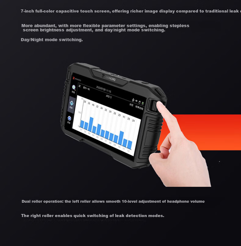 HIKMICRO Leak Detection Pipe Detector High-Precision Leak Tester Floor Heating Leak Detection Instrument A3 6