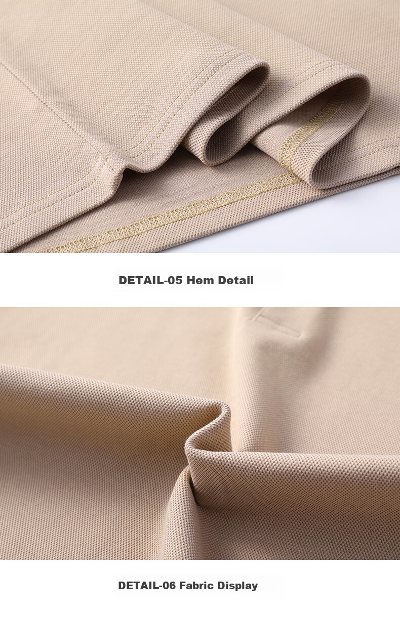FIRS 100% Cotton Long Sleeve Men's Solid Color Casual Polo Shirt Spring Autumn New Dad Style 17