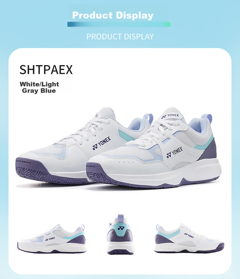 YONEX Badminton Shoes Shock Absorption Non-Slip Tennis Shoes Universal Power Cushion Fashion Sports Shoes SHTPAEX White/Green Size 44 7