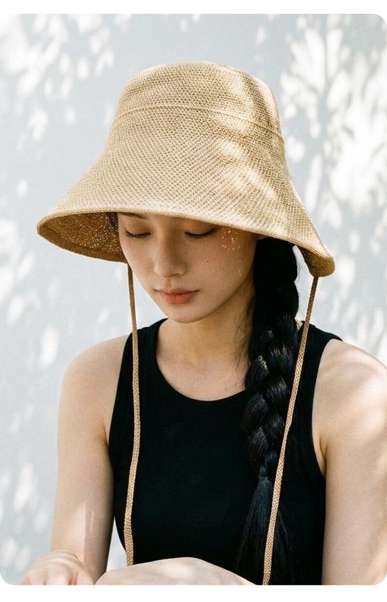 FitonTon Women's Summer Sun Protection Hat Japanese Style Face-Slimming UV Protection Breathable Travel Bucket Hat Face Shield Anti-Sunburn 12