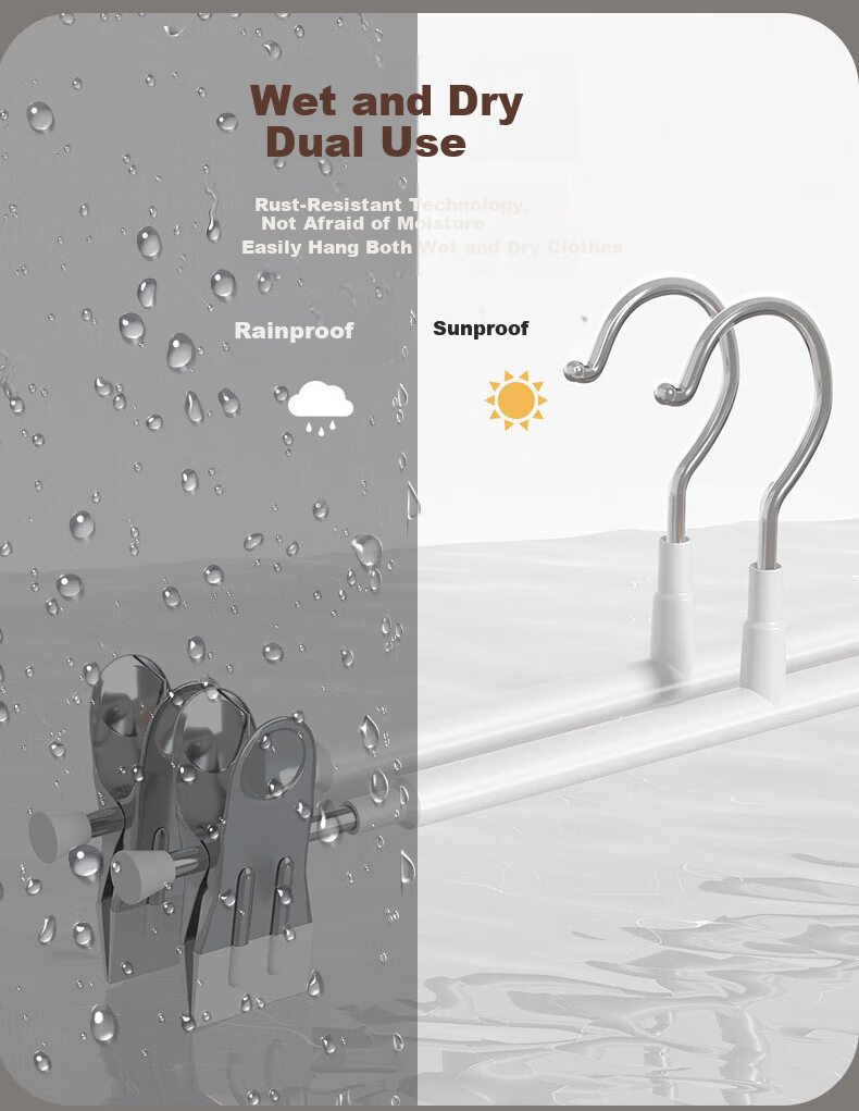 Miaomei 10-Pack Non-Slip Clip Pants Hangers Adjustable Retractable Skirt Clips for Home Drying 5
