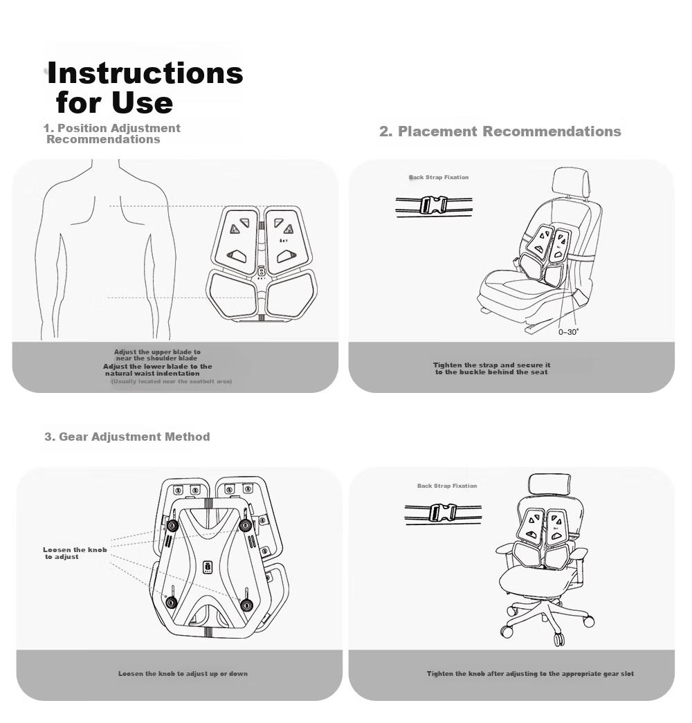 BKT Car Lumbar Support Cushion Driving Waist Pillow Long Drive Seat Backrest Office Chair Holiday Gift 15