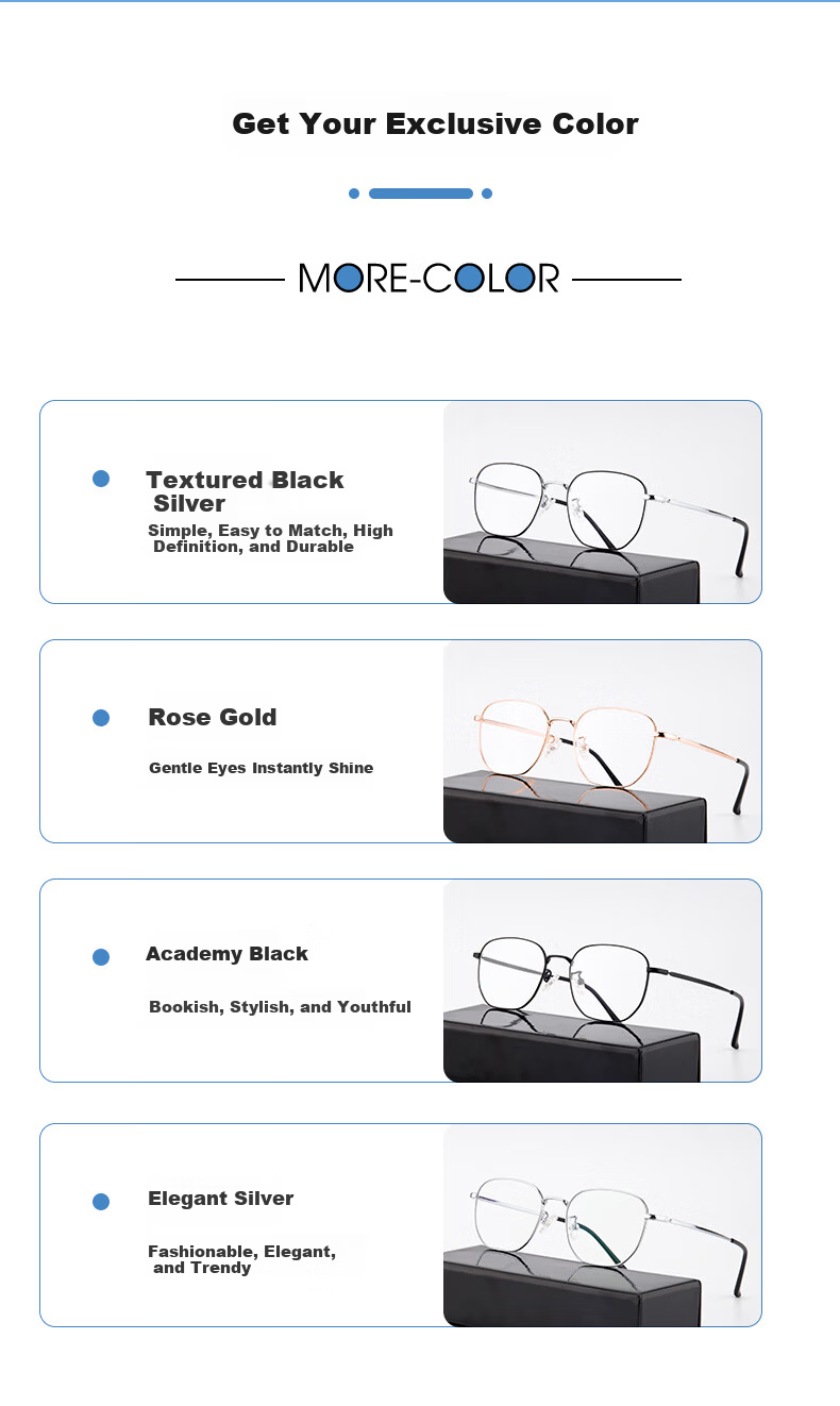 Gameking Blue Light Blocking Anti-Radiation Eyeglass Frame for Men and Women, Prescription Ready, Model 8206 Black 11