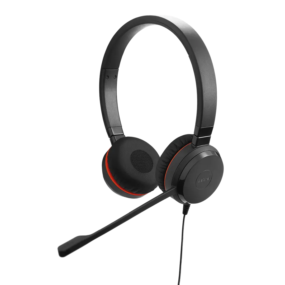Jabra Evolve 30 II MS USB 3.5mm Wired Noise-Cancelling Headset for Computer Office Meetings, Call Center, Customer Service, Dual-Ear Over-Ear Headphones