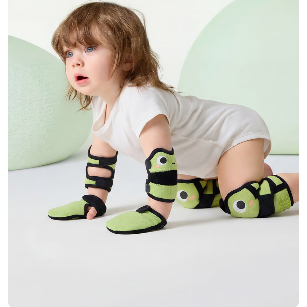 Betis Baby Crawling Knee Pads Summer Breathable Anti-Slip Adjustable Toddler Knee Protectors Fall Prevention Set 5