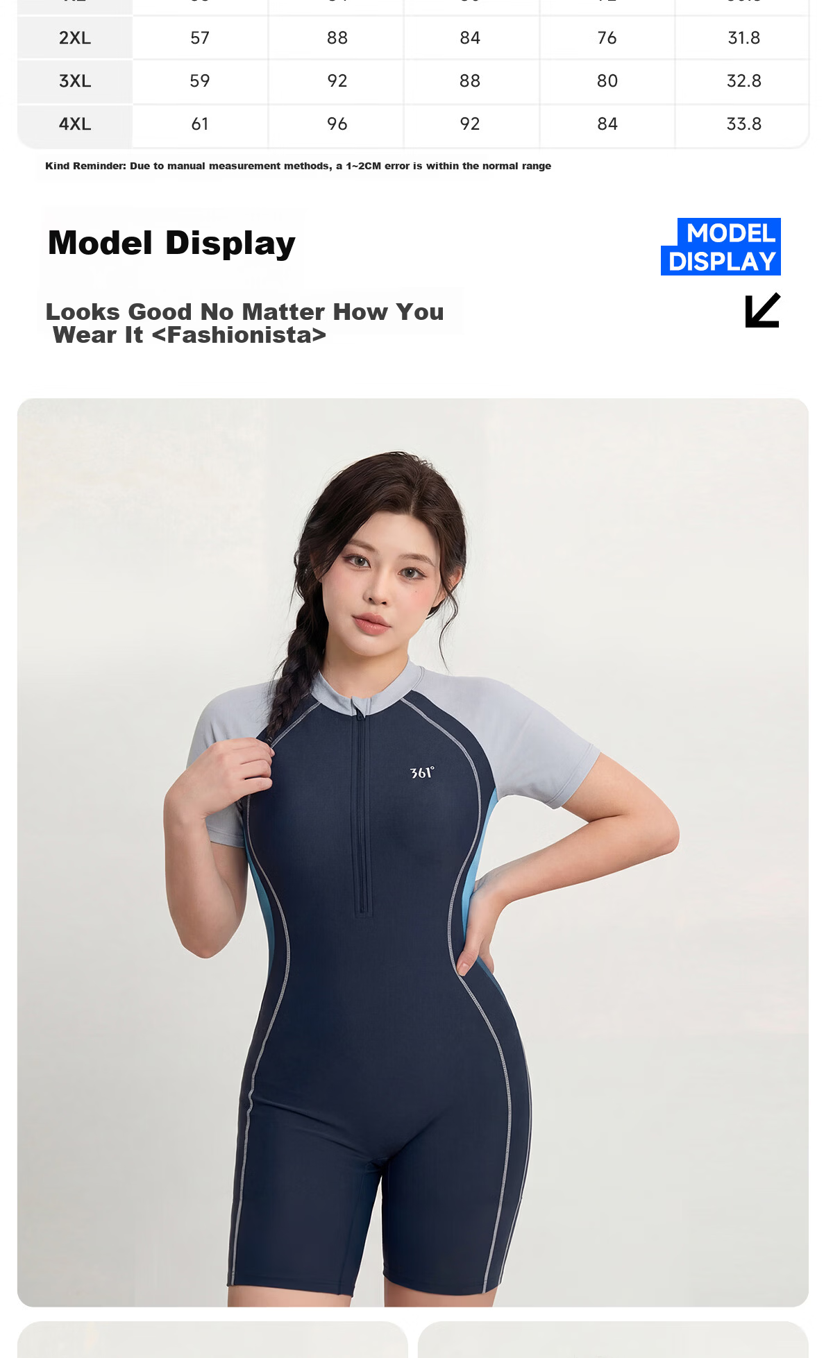 361° Women's Plus Size Premium 2026 New Racing One-Piece Swimsuit Slimming Ladies Swimwear for Swimming Pool 13