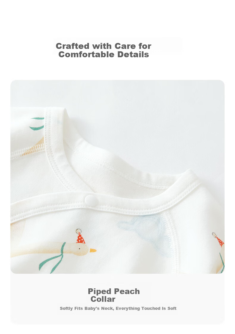 Wismorni Newborn Baby Spring and Autumn Cotton Monk Suit Baby Romper Jumpsuit Autumn Clothes 8