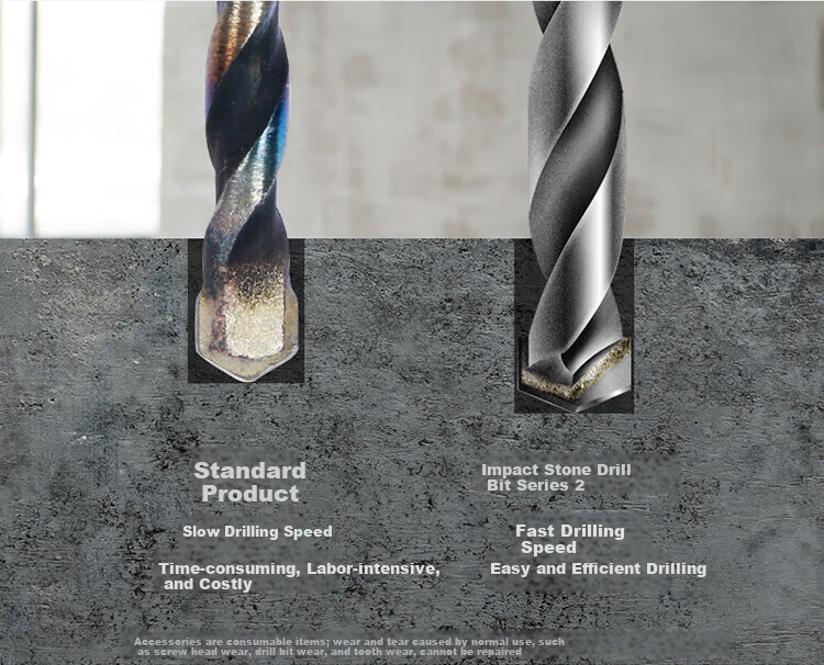 BOSCH Triangular Shank Masonry Impact Drill Bit for Home Use Brick and Cement Wall Construction Electric Drill Hole Saw 6x60x100mm 4