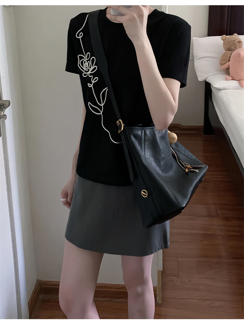Langsha Women's Suit Pencil Skirt 2025 Autumn New High-Waist Slim Fit Office A-Line Mini Skirt 13