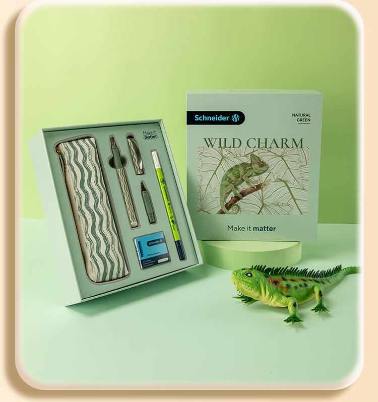 Schneider Qixi Festival Gift Pen and Ballpoint Pen Dual Nib Gift Box Wilderness Theme Student Calligraphy Adult Signature Erasable Ink Pen F Nib - Pink Mist Zebra 18