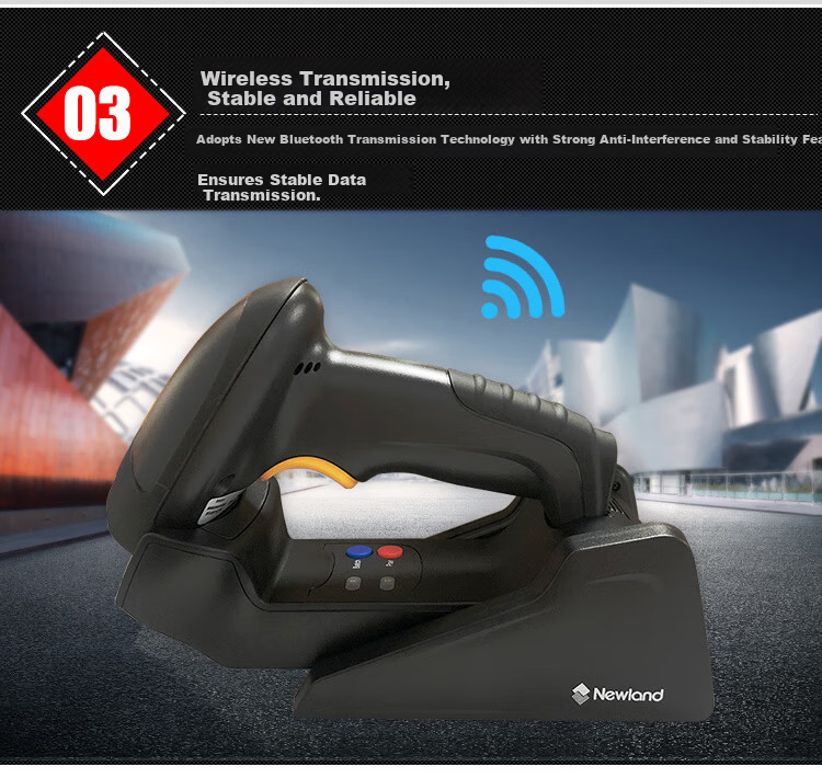 Newland NLS-HR15-BT 1D Wireless Barcode Scanner Warehouse Express Scan Gun Automatic Storage Handheld Scanner 7