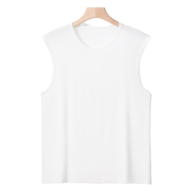 Yiershuang Men's Vest Spring Summer Thin 50S Modal Sleeveless Wide Shoulder Seam Undershirt Outerwear
