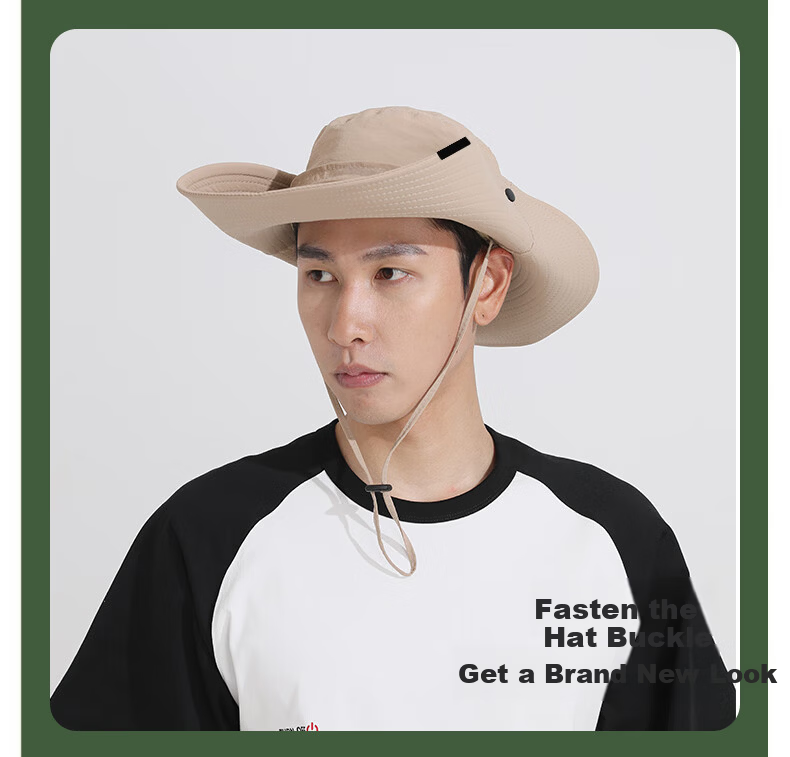 Warrior Fisherman Sun Protection Hat Sunshade Western Cowboy Hat Outdoor Hiking Fishing Cycling UV Protection Cap 4