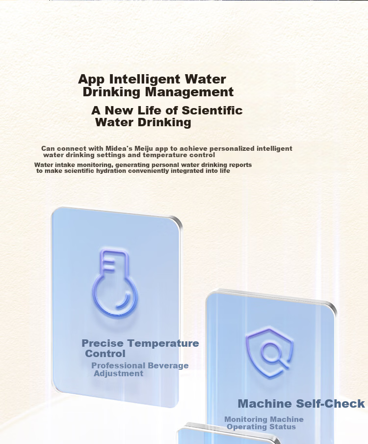Midea Wall-Mounted Pipeline Household Water Purifier and Dispenser Upgrade True Boiling 6-Stage Temperature Control 15°C Ice Water Full Flow Matching MG239-D 15