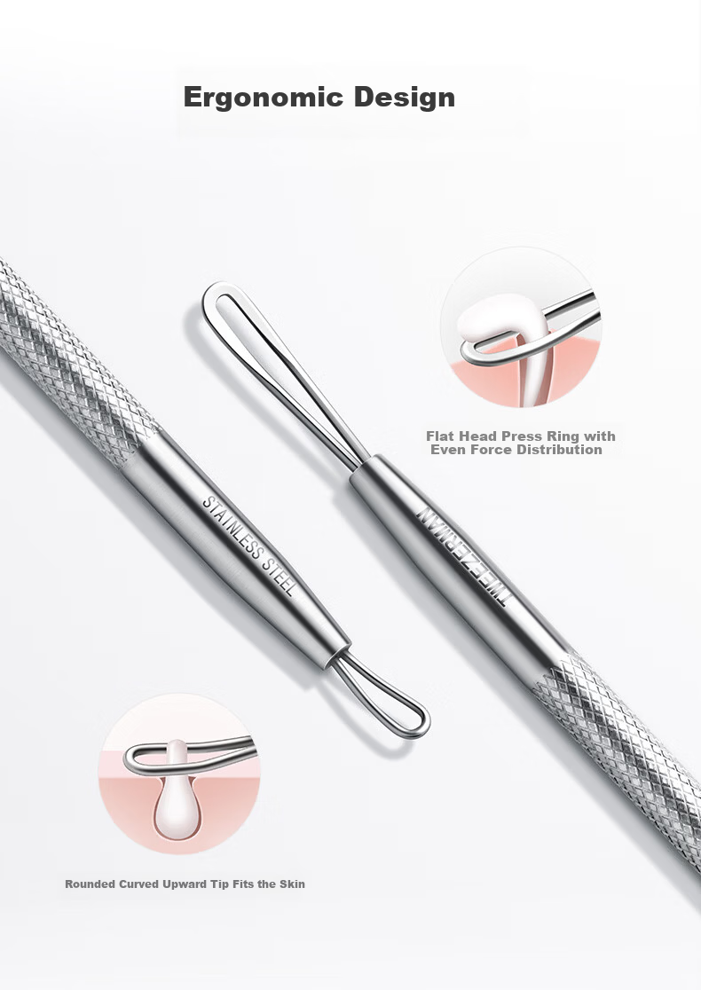 Tweezerman Imported Blackhead Remover No-Needle Design Whitehead Extractor Acne Pimple Tweezer Gift 12