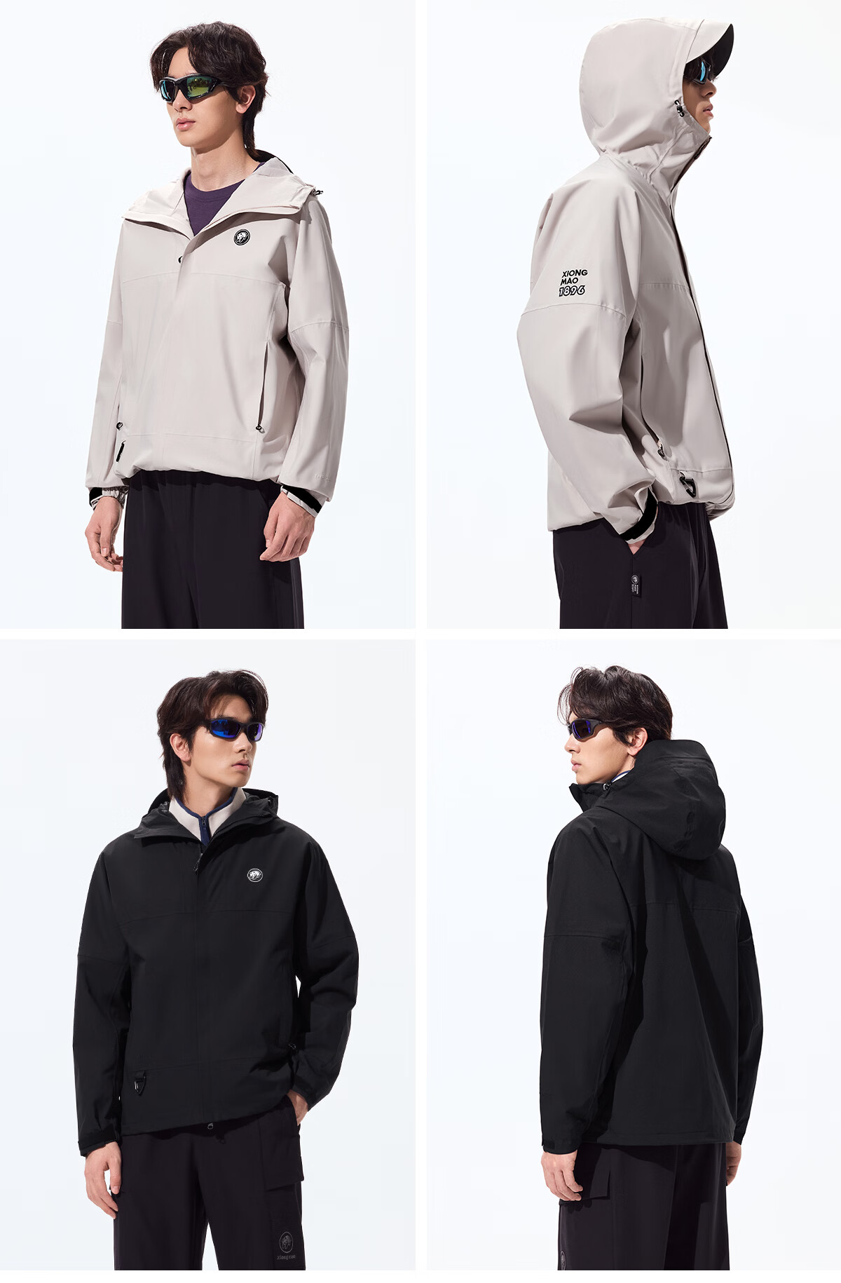 Xiongmao [Liu Yifei's Same Style], Rain Shell Outdoor Jacket for Men And Women, Single Layer Heavy Rain Protection, Triple Protection Mountaineering Coat, Model 6169B 29
