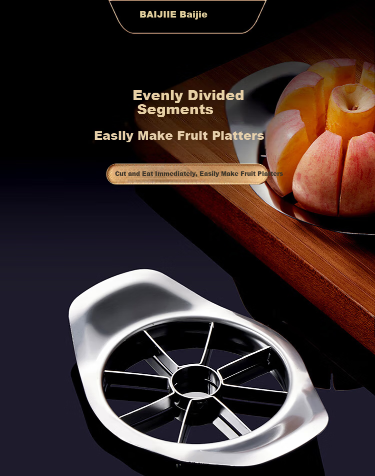 Baijie Stainless Steel Apple Cutter Orange Fruit Slicer Watermelon Divider Core Remover 1