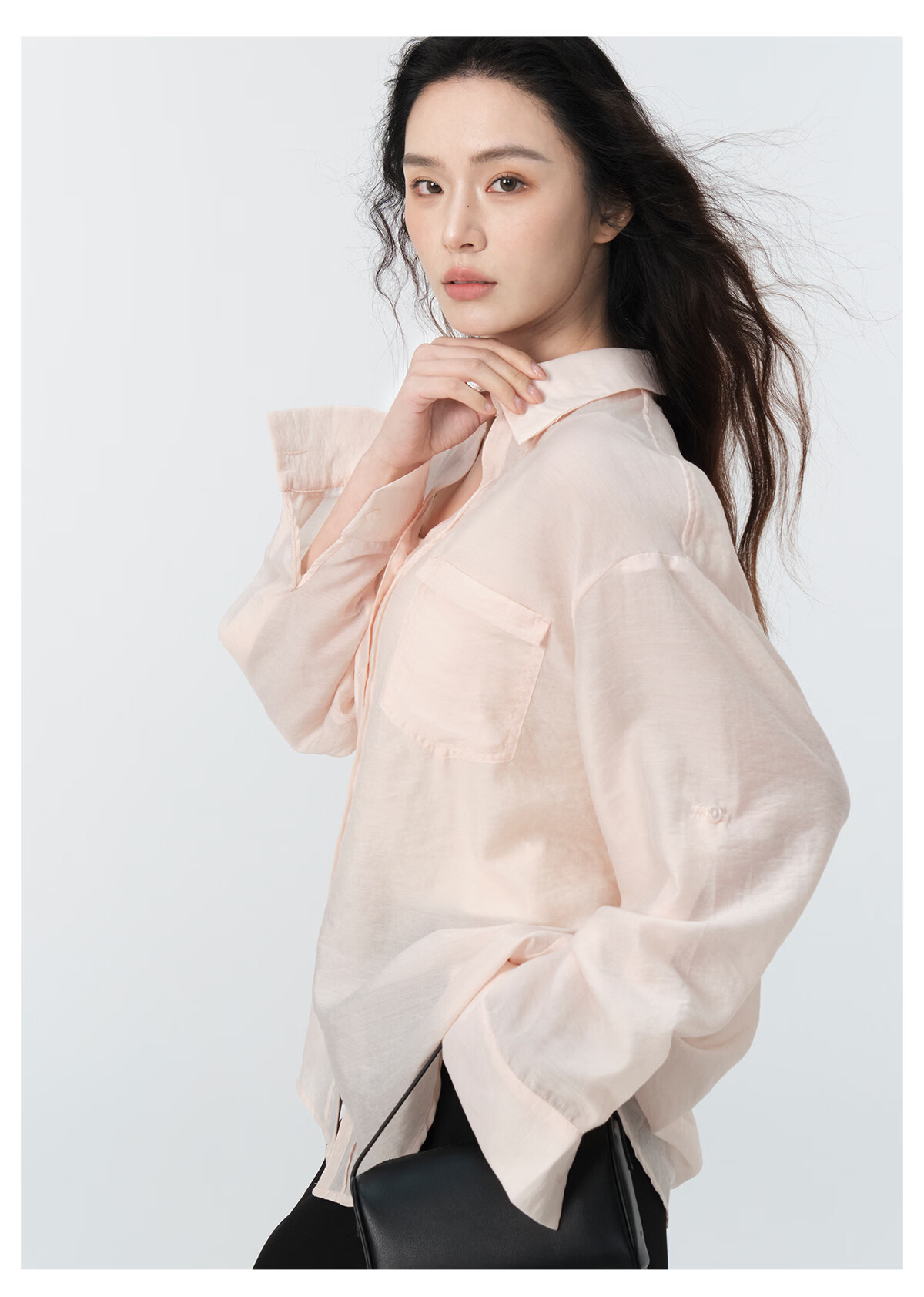 RA&RN RARN/Love Like You Lightweight Lapel Lyocell Shirt 36