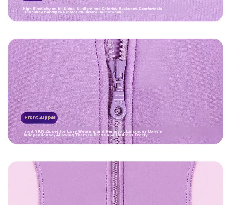 BALNEAIRE Kids One-Piece Swimsuit Girls Long Sleeve Sun Protection Surfing Breathable Chlorine Resistant Detachable Hood 15