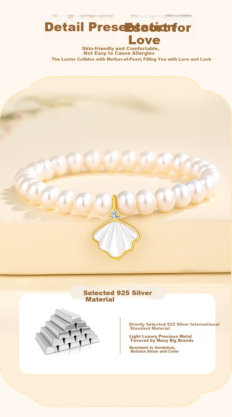 ALLOVE Yibezu Freshwater Pearl Bracelet for Women, 2026 New Style, Birthday Gift for Women, Valentine's Day Present for Girlfriend Or Wife 4