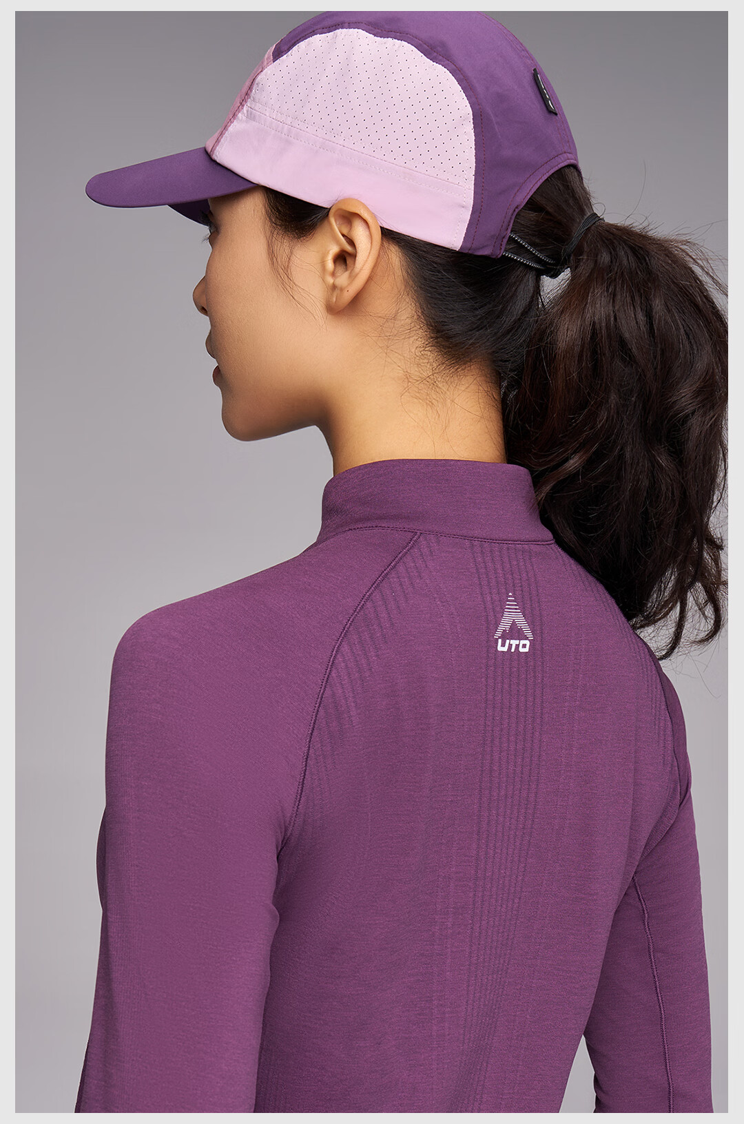 UTO Half-Zip Sports Quick-Dry Long Sleeve T-Shirt for Men and Women Outdoor Running Hiking Top Classic Black (Women's) M 23