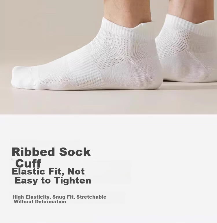 LangSha Spring Summer New Men's Socks Pure Cotton 5A Antibacterial Odor-Resistant Comfortable Mesh Breathable Ankle Socks 9