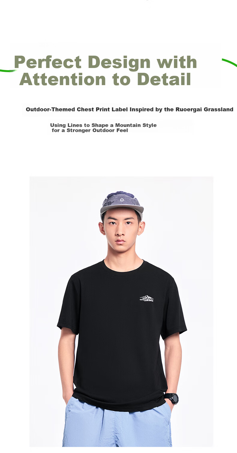 Erke Antibacterial Men's Sports Short Sleeve T-Shirt Summer New Solid Color Crew Neck Running Casual Base Layer Tee 6