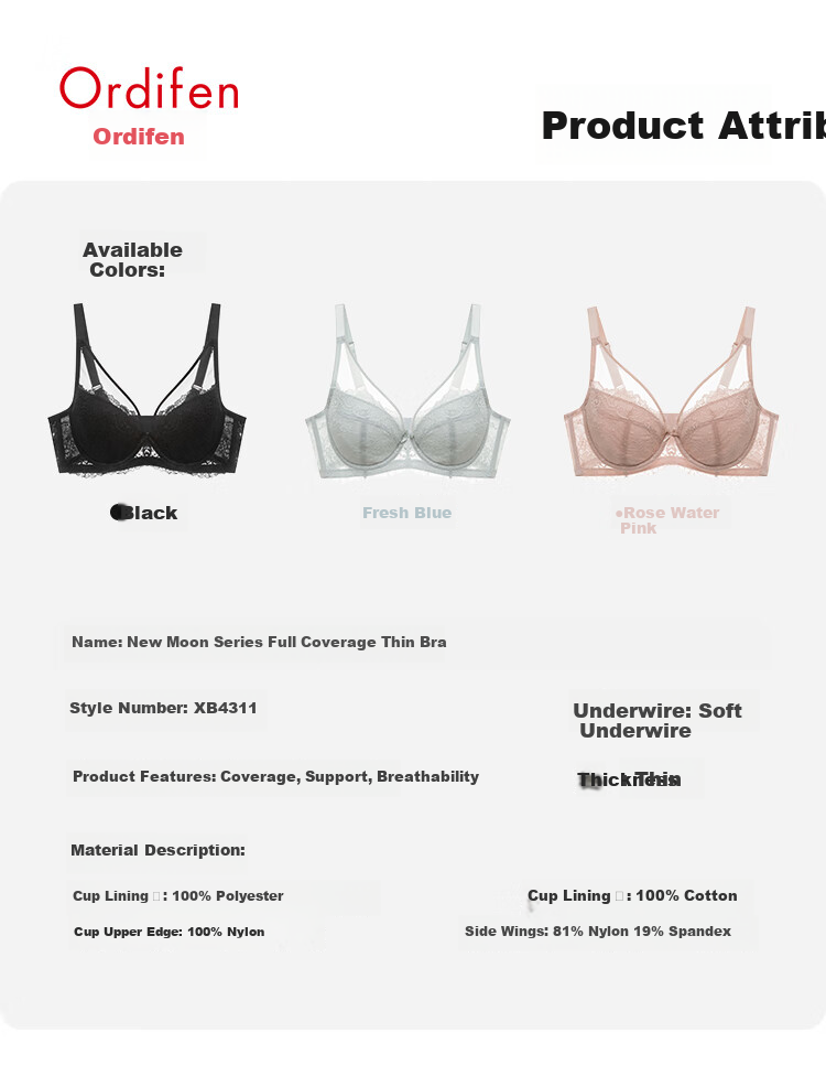 Ordifen Women's Lifting Soft Wireless Bra with Cut-Out Cups, Beautiful Back, Seamless, Breathable, Thin Cup Brassiere XB4311 10