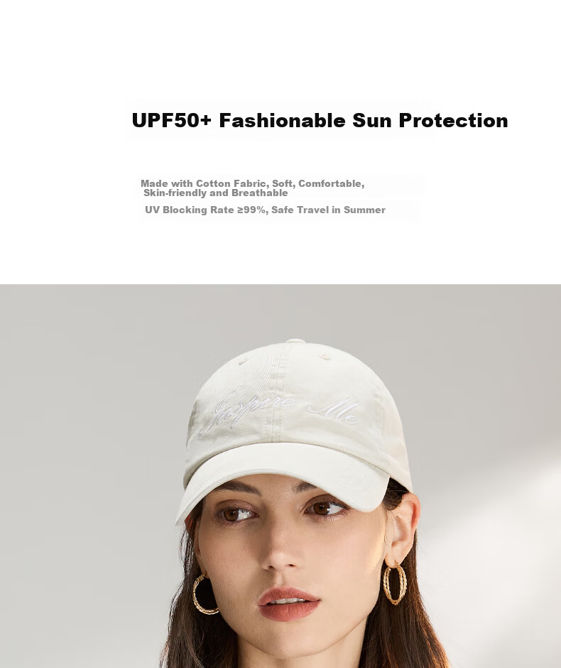 ELLE Baseball Cap for Women, All-Season Sun Protection Hat, Large Circumference High Crown Visibly Small Brim Cap for Men, Gift 28