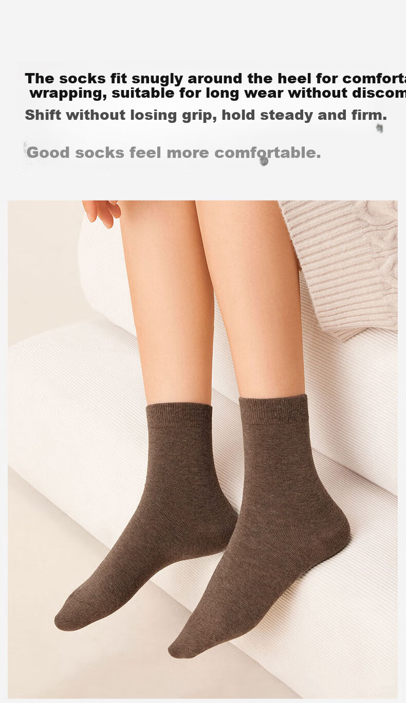 MiiOW Disposable Socks New Product Thick Mid-Calf Socks for Men And Women, Terry Cloth Floor Socks for Business Trips Travel No-Wash 3 Pairs 11