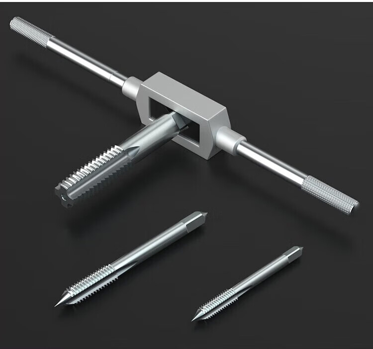 Chugong 9-Piece Tap Set Ratchet Wrench Tapping Tool Kit with Drill Bits High-Speed Steel Tapping Tool 10