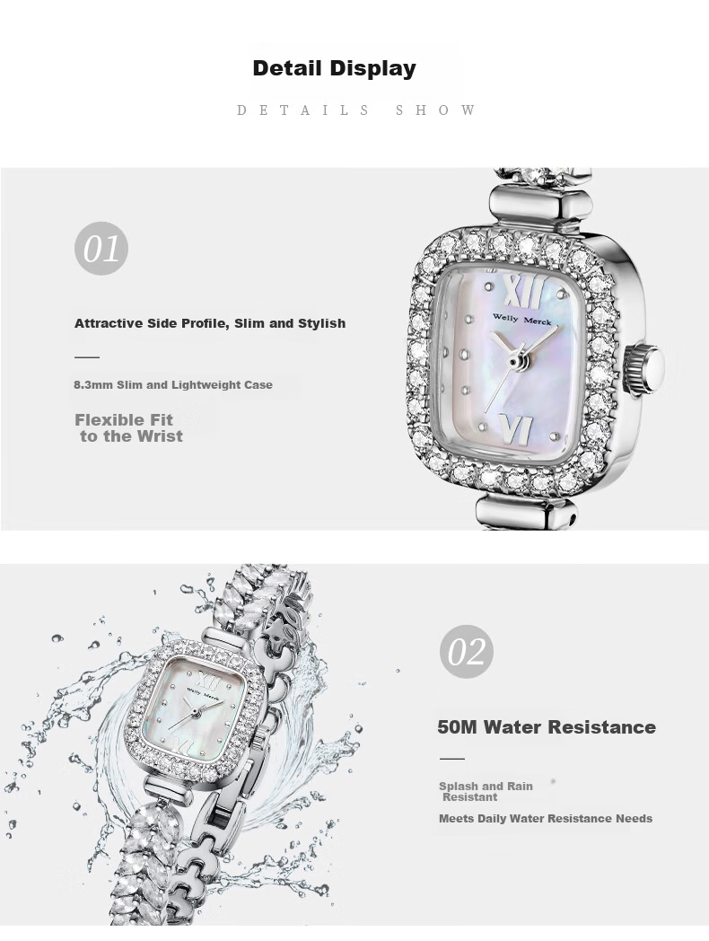 Welly Merck Quartz Fashion Trendy Women's Wristwatch Birthday Gift 13