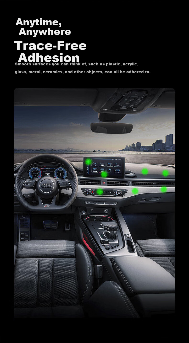 Kustar Electric Vacuum Suction Cup Car Phone Holder Magsafe Magnetic Wireless 15W Fast Charging QI2 Certified Live Streaming Vlog Anti-Shake Lampart Mount 3
