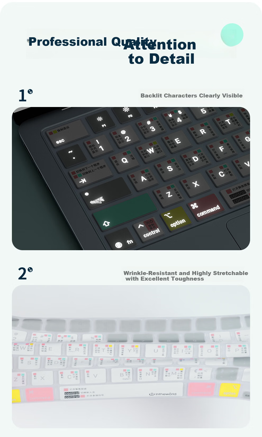 Jichuan [Shortcut Key] Apple MacBook Neo 13-inch A18 Pro Silicone Keyboard Cover 2026 Laptop Keyboard Protector Dustproof Cover Without ID Key 13