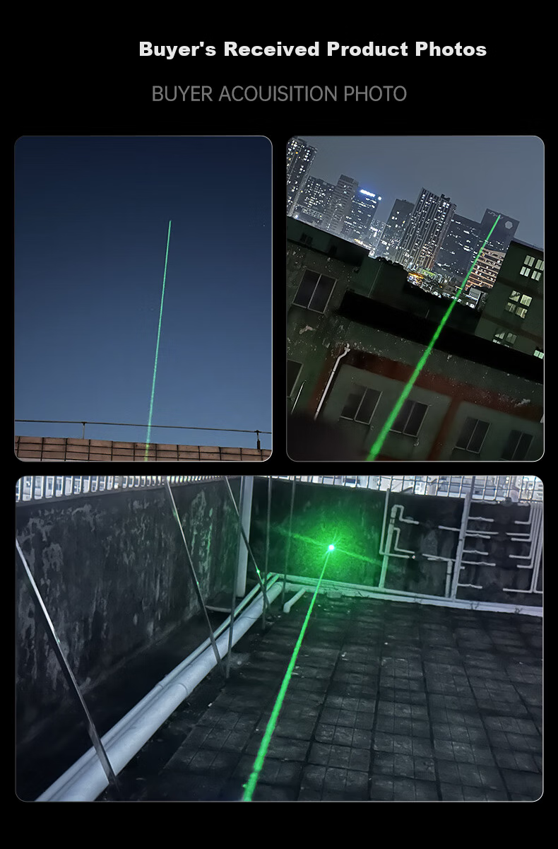 BIAZE Green Laser Pointer High Power Outdoor Long Battery Life Laser Flashlight Waterproof Type-C Rechargeable 11