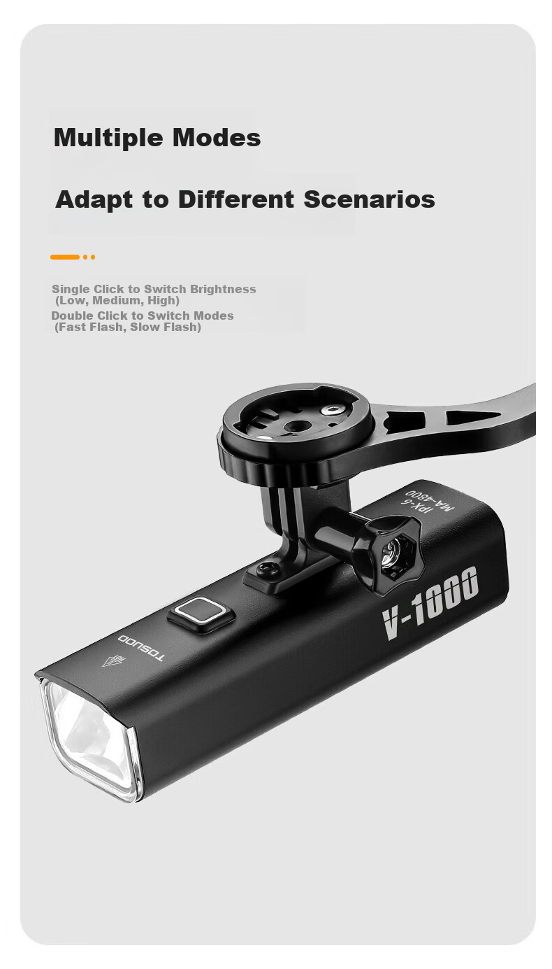 TOSUOD Bicycle Light Night Riding Flashlight Under Mount High Brightness Front Light Road Mountain Bike Hanging Outdoor Cycling Equipment 11
