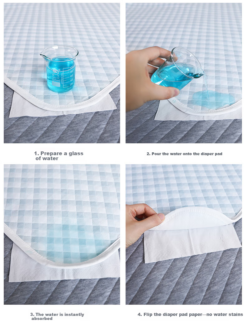 Xibeibei Pure Cotton Waterproof Washable Urine Pad for Elderly and Baby, Machine Washable Bed Mat, Leak-Proof Bed Sheet, Adult Care Pad 80x120cm 11
