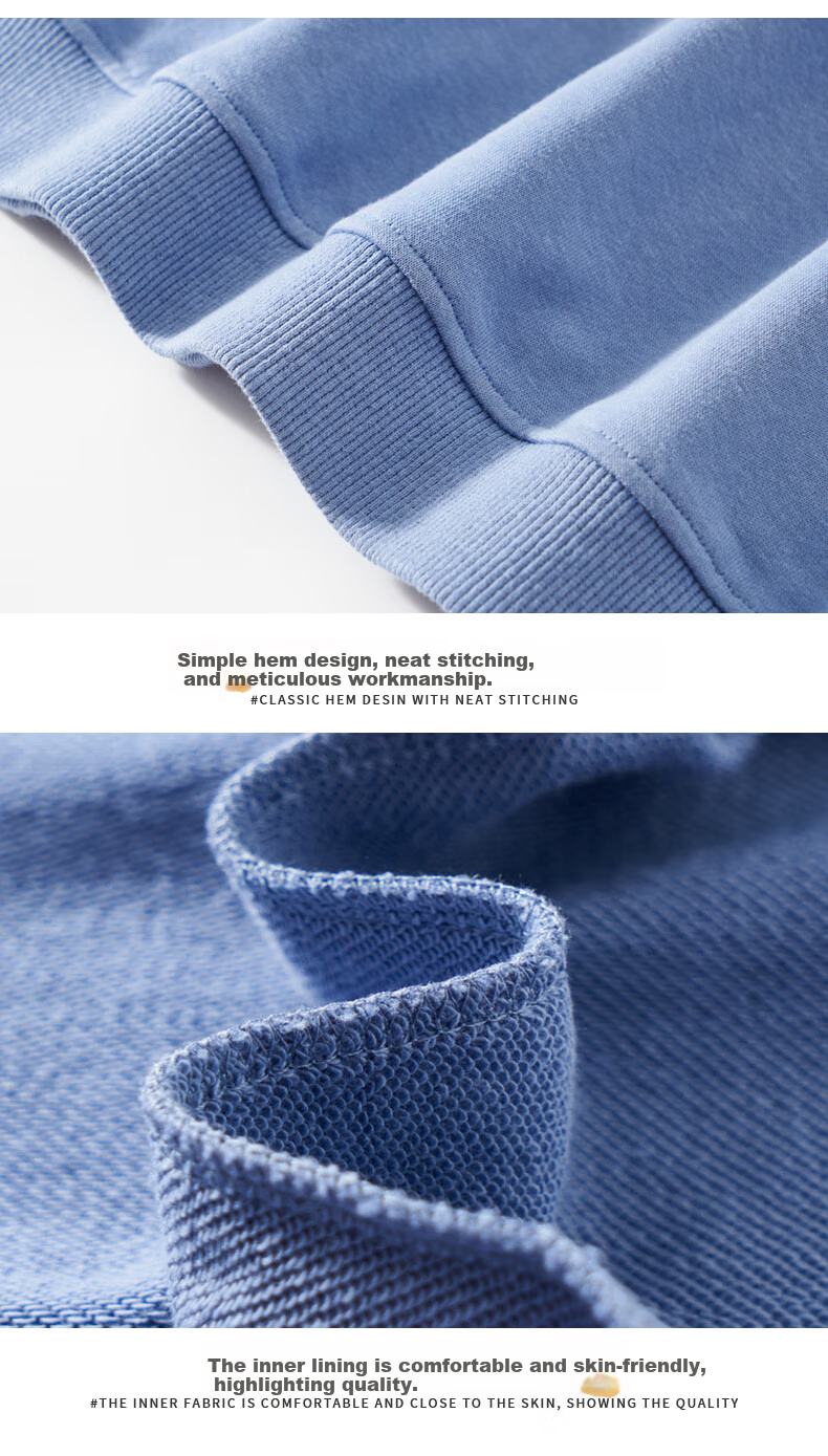 TonLion Boys' Pullover Sweatshirt Spring and Autumn Thin Round Neck Long Sleeve Base Shirt Gray 140cm 4