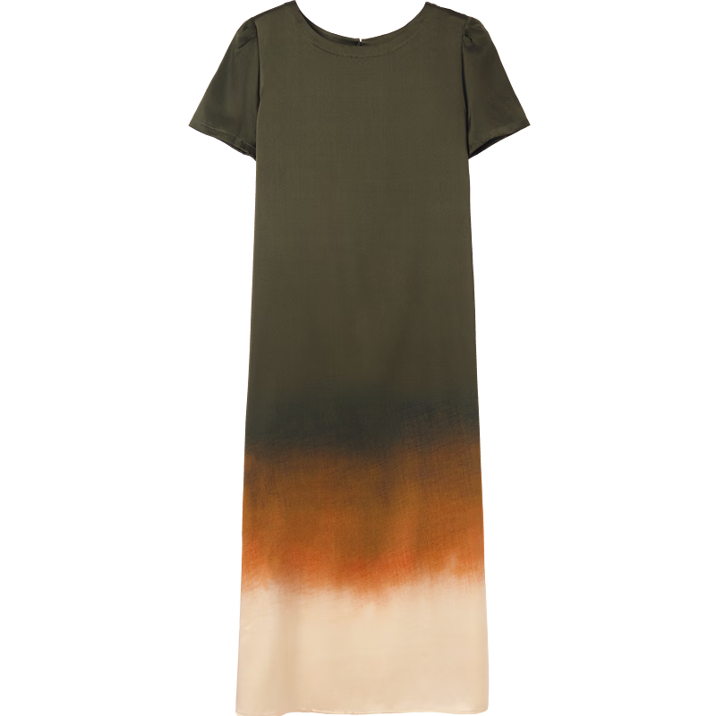 Demana 19MM Mulberry Silk Summer Urban Retro Gradient Loose Slim Fit Dress for Women High-End Feel